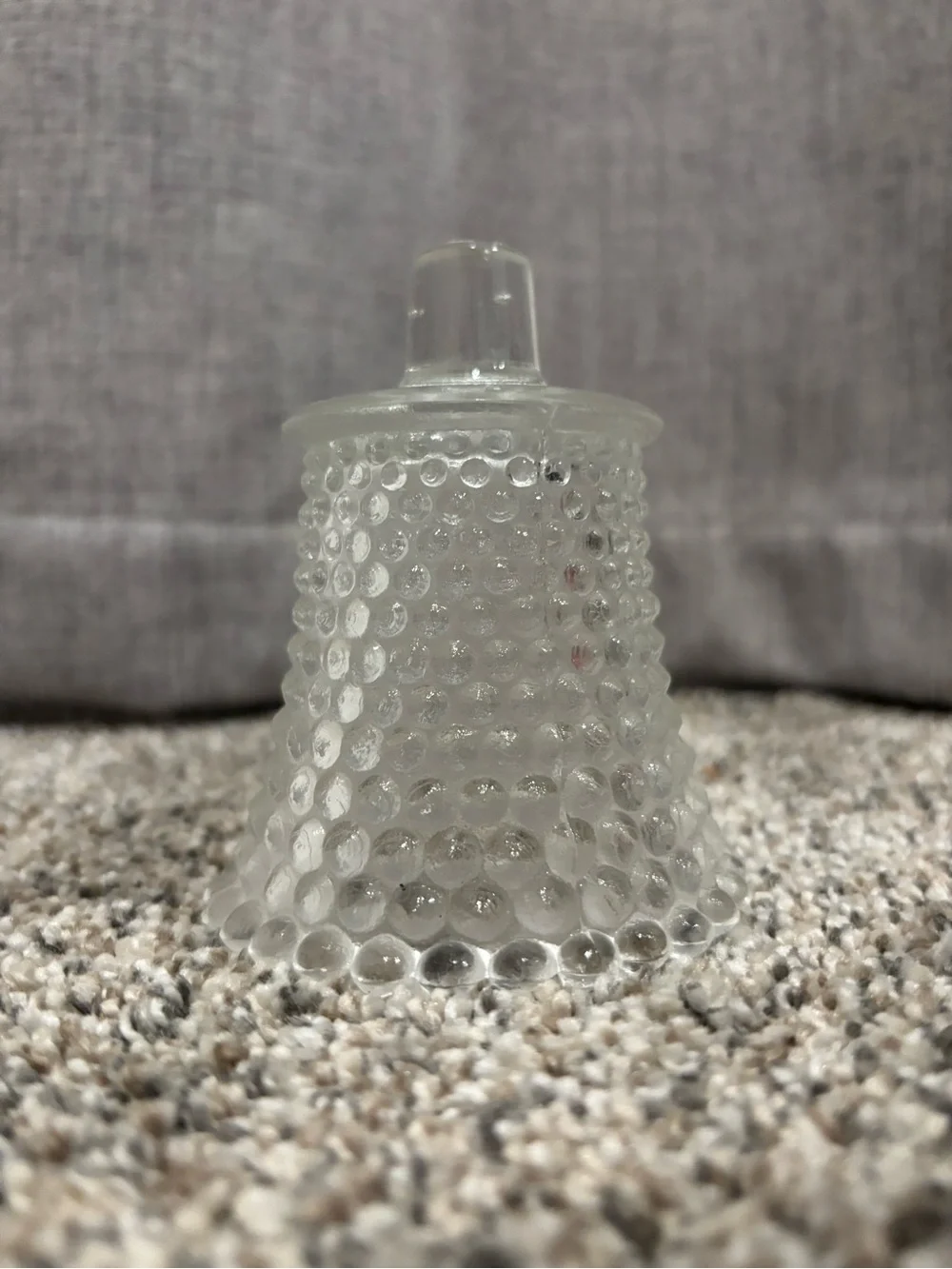 Clear Hobnail Glass Peg Votive Candle Holder – Vintage 3.5